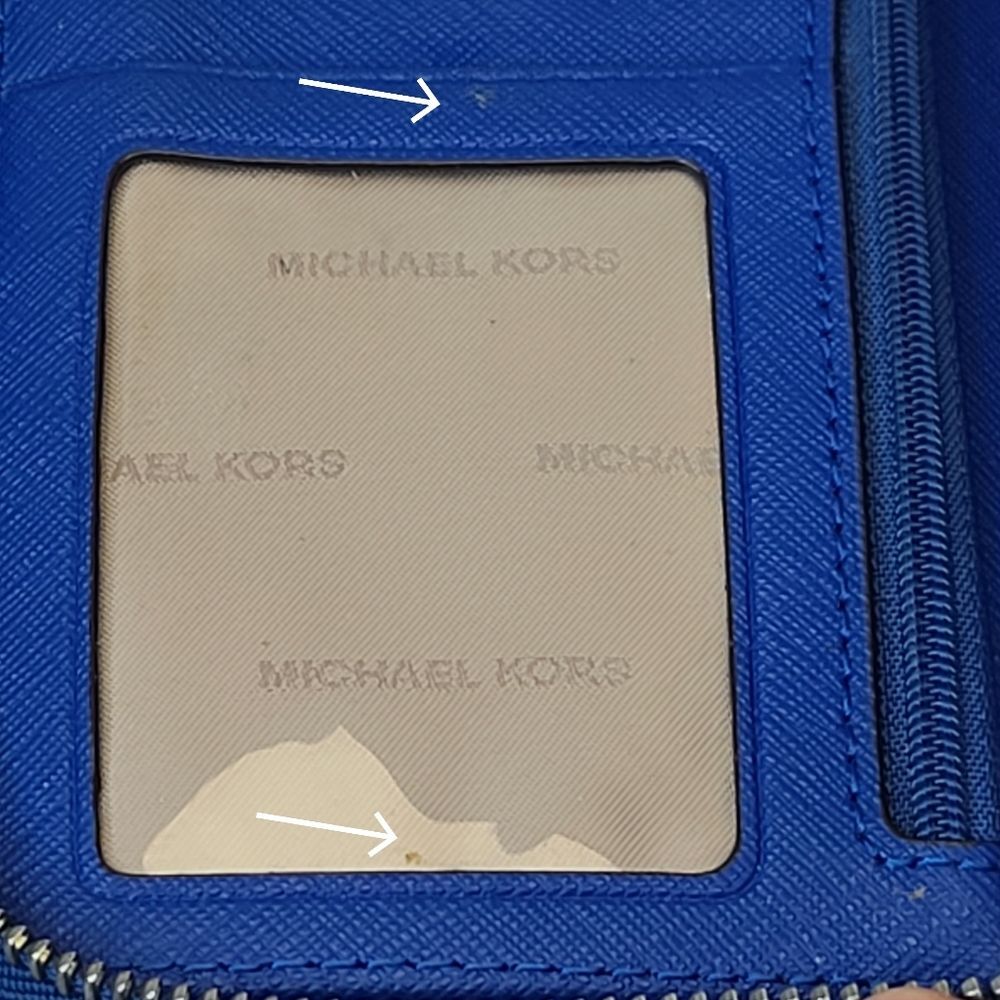 Michael Kors Jet Set Travel Electric Blue Leather Wristlet - Picture 16 of 16
